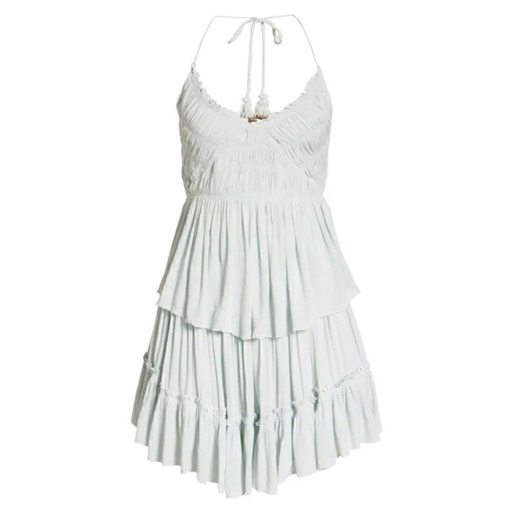 Free People 2 piece mint green boho skirt set XS